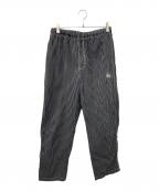stussyステューシー）の古着「Brushed Cotton Relaxed Pant」｜ブラック×ホワイト
