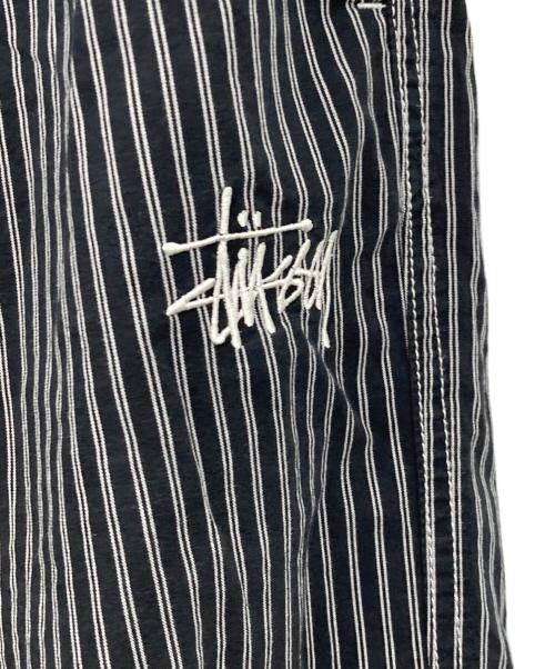 stussy（ステューシー）stussy (ステューシー) Brushed Cotton Relaxed Pant ブラック×ホワイト サイズ:Mの古着・服飾アイテム