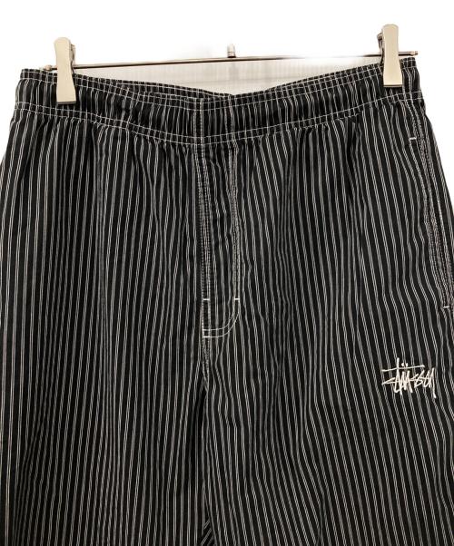 stussy（ステューシー）stussy (ステューシー) Brushed Cotton Relaxed Pant ブラック×ホワイト サイズ:Mの古着・服飾アイテム