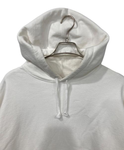 SUPREME（シュプリーム）Supreme (シュプリーム) 21SS big Logo Hooded Sweatshirt ホワイト×レッド サイズ:Mの古着・服飾アイテム