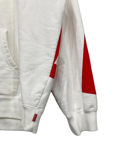 SUPREME（シュプリーム）Supreme (シュプリーム) 21SS big Logo Hooded Sweatshirt ホワイト×レッド サイズ:Mの古着・服飾アイテム
