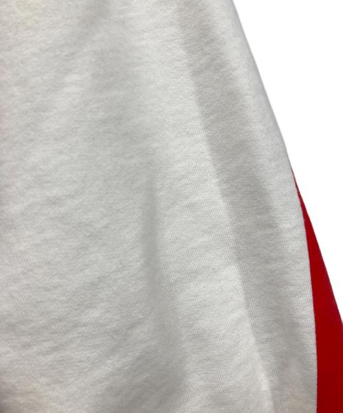 SUPREME（シュプリーム）Supreme (シュプリーム) 21SS big Logo Hooded Sweatshirt ホワイト×レッド サイズ:Mの古着・服飾アイテム