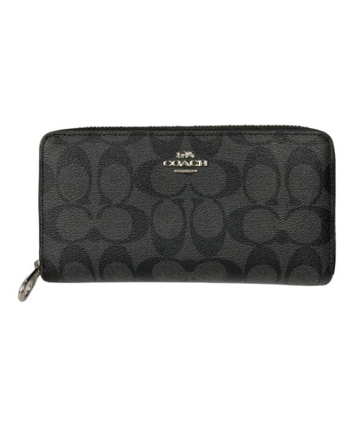 COACH（コーチ）COACH (コーチ) ロング ジップ アラウンド ウォレット ブラックの古着・服飾アイテム