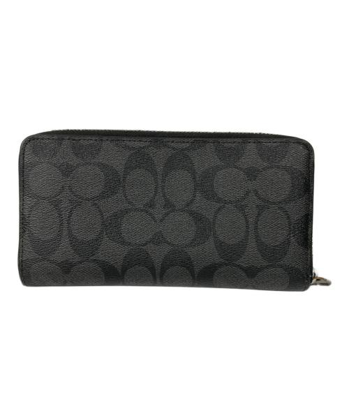 COACH（コーチ）COACH (コーチ) ロング ジップ アラウンド ウォレット ブラックの古着・服飾アイテム