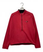 RLX RALPH LAURENアールエルエックスラルフローレン）の古着「ハーフジップスウェット」｜レッド