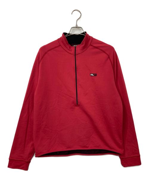 RLX RALPH LAUREN（アールエルエックスラルフローレン）RLX RALPH LAUREN (アールエルエックスラルフローレン) ハーフジップスウェット レッド サイズ:Lの古着・服飾アイテム