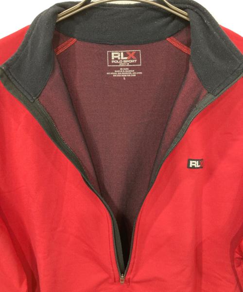 RLX RALPH LAUREN（アールエルエックスラルフローレン）RLX RALPH LAUREN (アールエルエックスラルフローレン) ハーフジップスウェット レッド サイズ:Lの古着・服飾アイテム