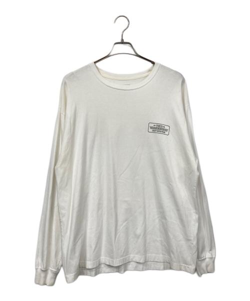 NEIGHBORHOOD（ネイバーフッド）NEIGHBORHOOD (ネイバーフッド) ワンポイント長袖Tシャツ ホワイト サイズ:Lの古着・服飾アイテム