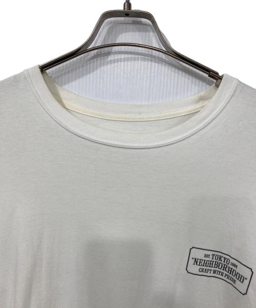 NEIGHBORHOOD（ネイバーフッド）NEIGHBORHOOD (ネイバーフッド) ワンポイント長袖Tシャツ ホワイト サイズ:Lの古着・服飾アイテム