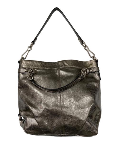 COACH（コーチ）COACH (コーチ) 2WAYバッグ メタリックシルバーの古着・服飾アイテム