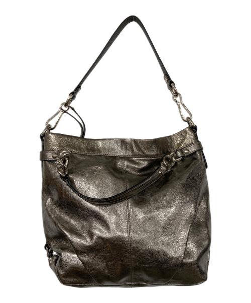 COACH（コーチ）COACH (コーチ) 2WAYバッグ メタリックシルバーの古着・服飾アイテム