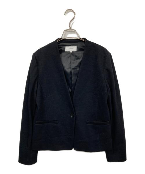 UNTITLED（アンタイトル）UNTITLED (アンタイトル) ノーラペルウールジャケット ブラック サイズ:4の古着・服飾アイテム
