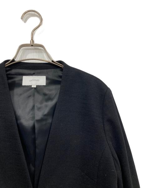 UNTITLED（アンタイトル）UNTITLED (アンタイトル) ノーラペルウールジャケット ブラック サイズ:4の古着・服飾アイテム