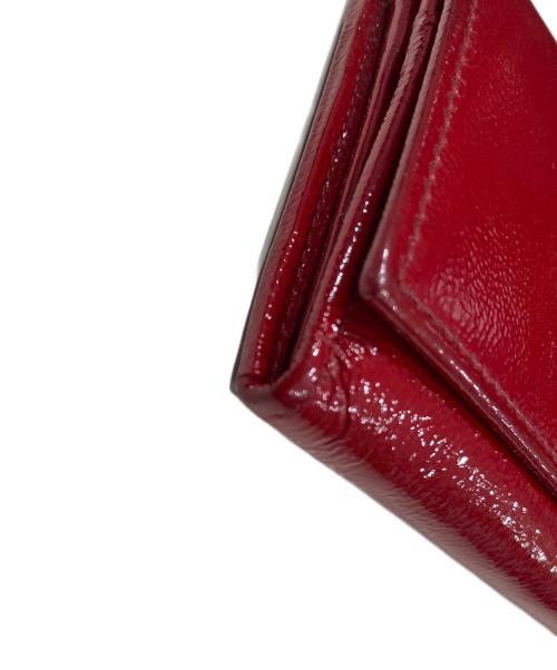 Yves Saint Laurent（イヴサンローラン）Yves Saint Laurent (イヴサンローラン) ロゴステッチ長財布 レッドの古着・服飾アイテム
