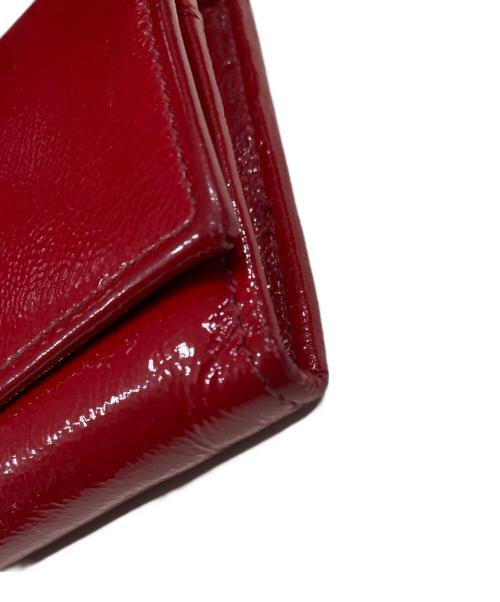 Yves Saint Laurent（イヴサンローラン）Yves Saint Laurent (イヴサンローラン) ロゴステッチ長財布 レッドの古着・服飾アイテム