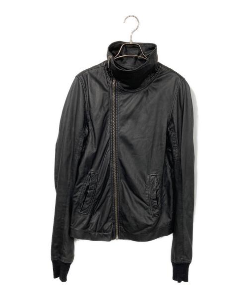 RICK OWENS（リックオウエンス）RICK OWENS (リックオウエンス) ラムレザーライダースジャケット ブラック サイズ:XSの古着・服飾アイテム