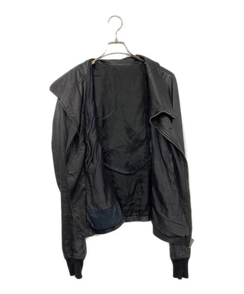 RICK OWENS（リックオウエンス）RICK OWENS (リックオウエンス) ラムレザーライダースジャケット ブラック サイズ:XSの古着・服飾アイテム