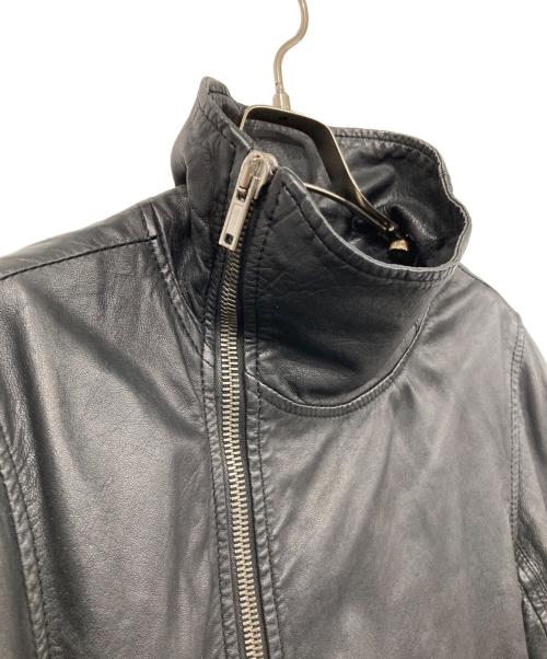 RICK OWENS（リックオウエンス）RICK OWENS (リックオウエンス) ラムレザーライダースジャケット ブラック サイズ:XSの古着・服飾アイテム
