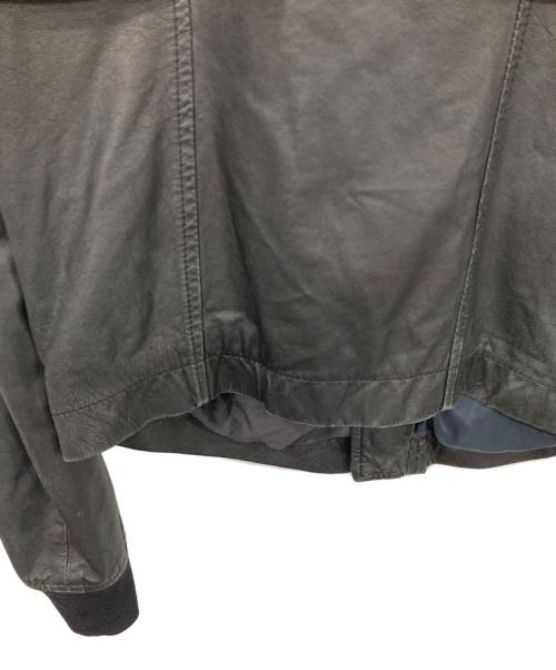 RICK OWENS（リックオウエンス）RICK OWENS (リックオウエンス) ラムレザーライダースジャケット ブラック サイズ:XSの古着・服飾アイテム