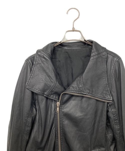 RICK OWENS（リックオウエンス）RICK OWENS (リックオウエンス) ラムレザーライダースジャケット ブラック サイズ:XSの古着・服飾アイテム
