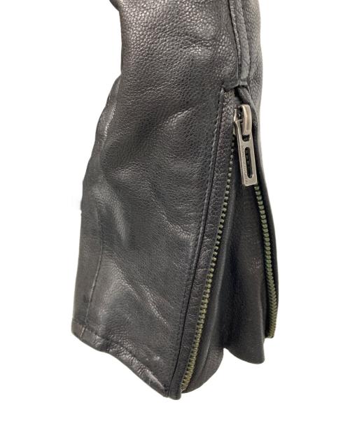 DOMENICO+SAVIO（ドメニコアンドサビオ）DOMENICO+SAVIO (ドメニコアンドサビオ) ゴートスキンジャケット ブラック サイズ:36の古着・服飾アイテム