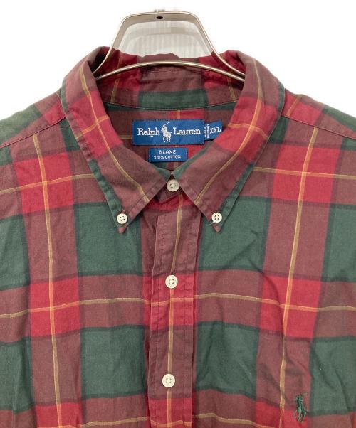 RALPH LAUREN（ラルフローレン）RALPH LAUREN (ラルフローレン) BLAKEチェックBDシャツ レッド サイズ:XXLの古着・服飾アイテム