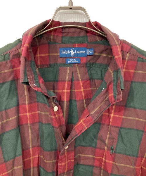 RALPH LAUREN（ラルフローレン）RALPH LAUREN (ラルフローレン) BLAKEチェックBDシャツ レッド サイズ:XXLの古着・服飾アイテム