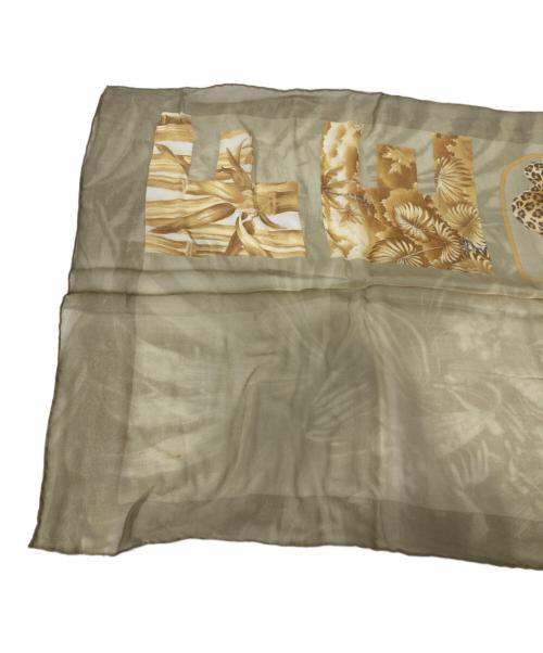 Salvatore Ferragamo（サルヴァトーレ フェラガモ）Salvatore Ferragamo (サルヴァトーレ フェラガモ) シルクスカーフ カーキの古着・服飾アイテム