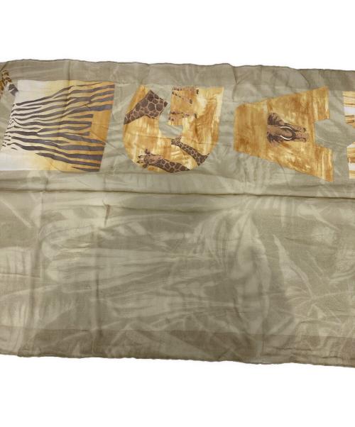 Salvatore Ferragamo（サルヴァトーレ フェラガモ）Salvatore Ferragamo (サルヴァトーレ フェラガモ) シルクスカーフ カーキの古着・服飾アイテム