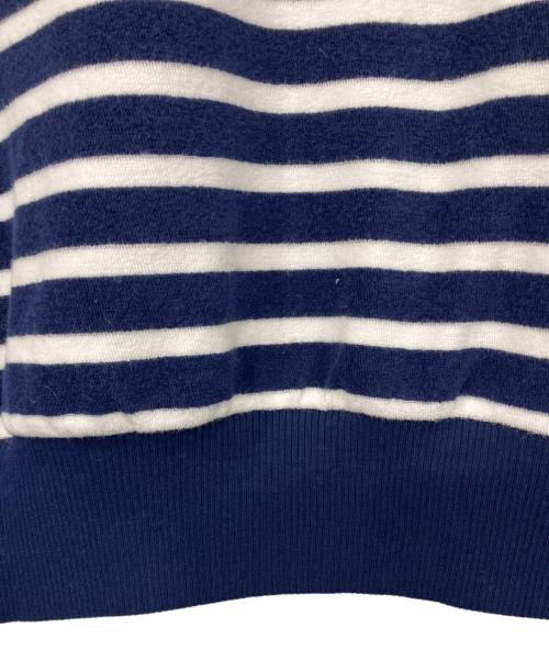 POLO RALPH LAUREN（ポロ・ラルフローレン）POLO RALPH LAUREN (ポロ・ラルフローレン) パイル地スキッパーポロシャツ ネイビー×ホワイト サイズ:XSの古着・服飾アイテム