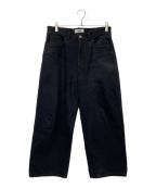 REVERBERATEリバーバレイト）の古着「DENIM PANTS (WIDE)」｜ブラック