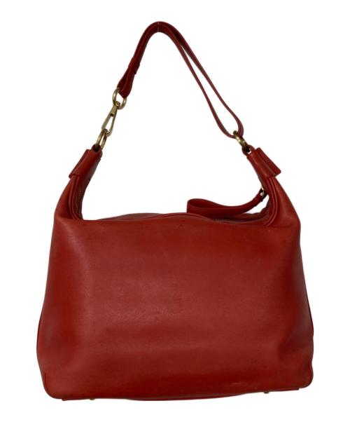 COACH（コーチ）COACH (コーチ) レザーワンショルダーバッグ レッドの古着・服飾アイテム