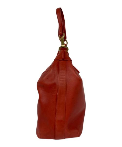COACH（コーチ）COACH (コーチ) レザーワンショルダーバッグ レッドの古着・服飾アイテム