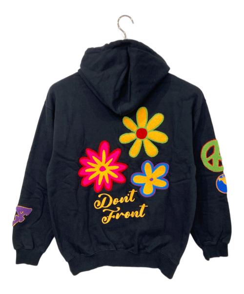 X-LARGE（エクストララージ）X-LARGE (エクストララージ) FLOWER PULLOVER HOODED SWEAT ブラック サイズ:Mの古着・服飾アイテム