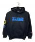 X-LARGE（エクストララージ）の古着「FLOWER PULLOVER HOODED SWEAT」｜ブラック