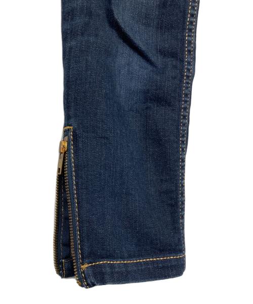 Vivienne Westwood（ヴィヴィアンウエストウッド）Vivienne Westwood (ヴィヴィアンウエストウッド) 裾ジップオーブ刺繍デニムパンツ インディゴ サイズ:2の古着・服飾アイテム
