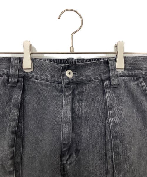 NO ID.（ノーアイディー）NO ID. (ノーアイディー) フラップZIPワイドパンツ ブラック サイズ:2の古着・服飾アイテム