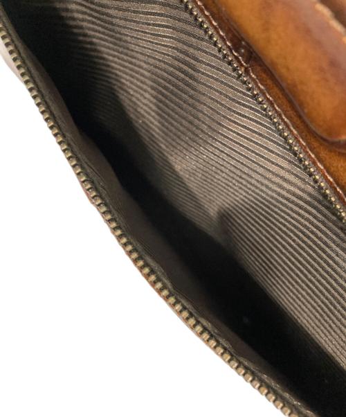 Lo Homme Presse（ロ・オム・プレッセ）Lo Homme Presse (ロ・オム・プレッセ) ダレスバッグ ブラウンの古着・服飾アイテム