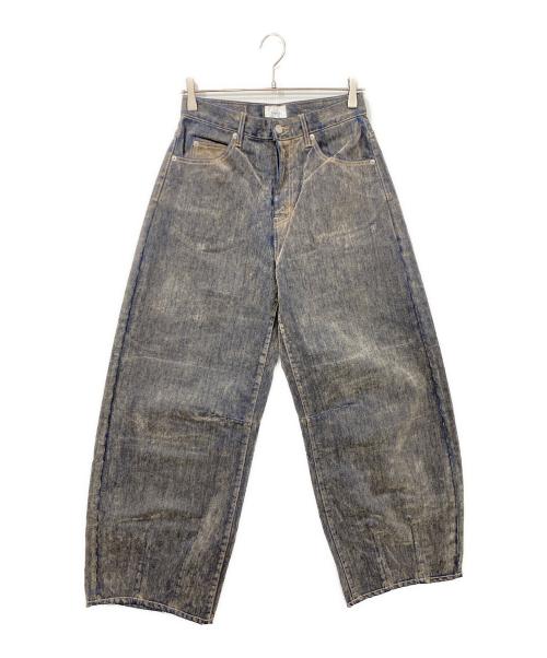UNGRID（アングリッド）Ungrid (アングリッド) フロッキー起毛カーブデニム グレー サイズ:25inchの古着・服飾アイテム