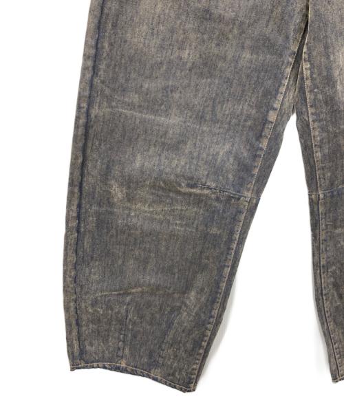 UNGRID（アングリッド）Ungrid (アングリッド) フロッキー起毛カーブデニム グレー サイズ:25inchの古着・服飾アイテム