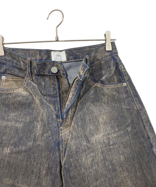 UNGRID（アングリッド）Ungrid (アングリッド) フロッキー起毛カーブデニム グレー サイズ:25inchの古着・服飾アイテム