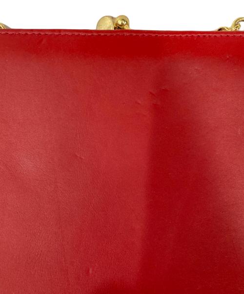 Salvatore Ferragamo（サルヴァトーレ フェラガモ）Salvatore Ferragamo (サルヴァトーレ フェラガモ) ヴァラリボンチェーンショルダーバッグ レッドの古着・服飾アイテム