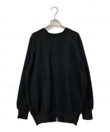 RISMAT by Y's（リスマットバイワイズ）の古着「POLYESTER WOOL ZIP PULL OVER」｜ブラック