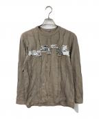 COMME des GARCONS HOMMEコムデギャルソン オム）の古着「箔装飾カットソー」｜グレー