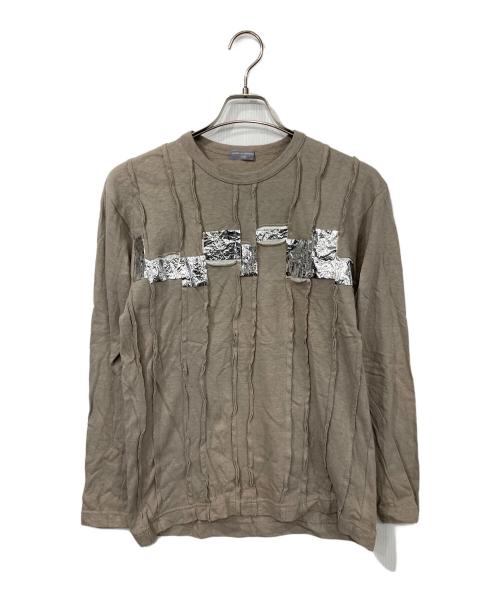 COMME des GARCONS HOMME（コムデギャルソン オム）COMME des GARCONS HOMME (コムデギャルソン オム) 箔装飾カットソー グレー サイズ:表記無しの古着・服飾アイテム