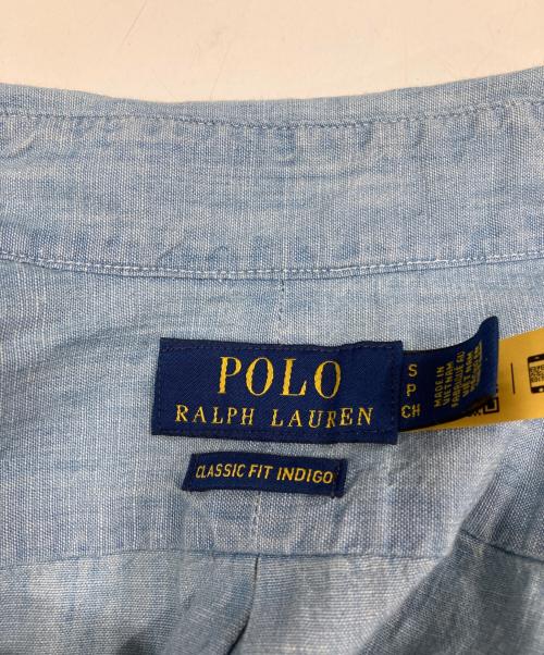 POLO RALPH LAUREN（ポロ・ラルフローレン）POLO RALPH LAUREN (ポロ・ラルフローレン) シャンブレー半袖シャツ インディゴ サイズ:SPの古着・服飾アイテム