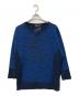 Andy Warhol by HYSTERIC GLAMOUR（アンディーウォーホルバイヒステリックグラマー）の古着「切替ニット」｜ブルー×ネイビー