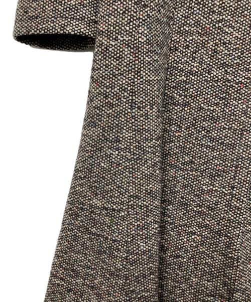 MaxMara（マックスマーラ）MaxMara (マックスマーラ) ベルト付ツイードコート グレー サイズ:42の古着・服飾アイテム
