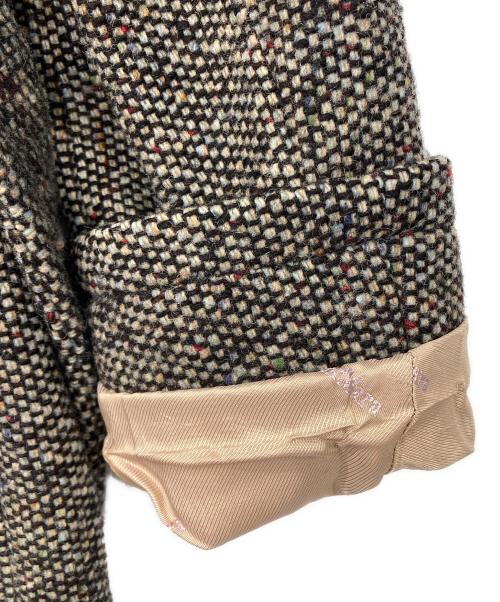 MaxMara（マックスマーラ）MaxMara (マックスマーラ) ベルト付ツイードコート グレー サイズ:42の古着・服飾アイテム