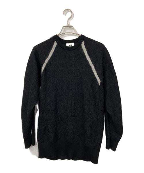 Y-3（ワイスリー）Y-3 (ワイスリー) W CLASSIC SHEER KNIT CREW SWEATER ブラック サイズ:XSの古着・服飾アイテム